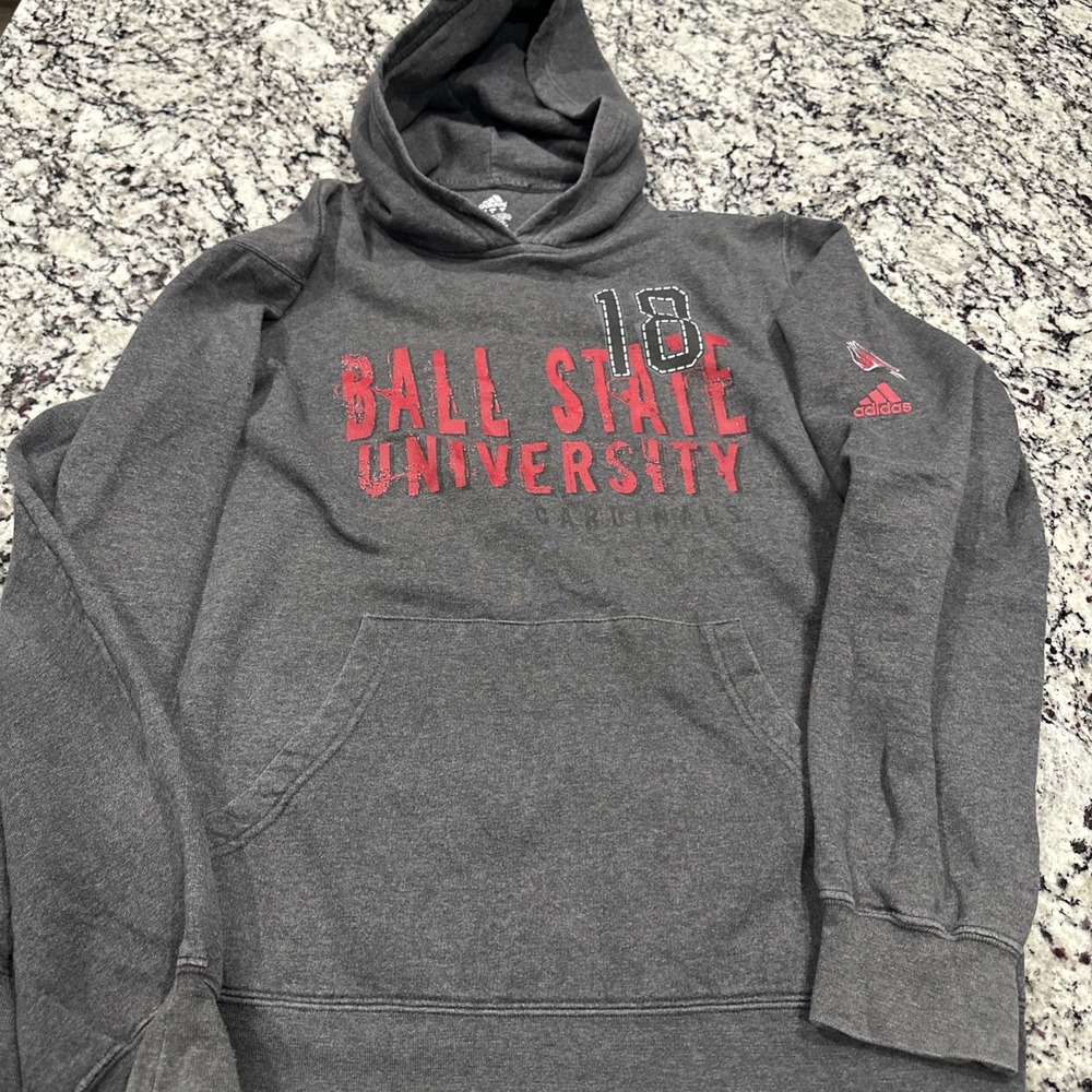 Ball State Cardinals Hoodie Mens Large NCAA College Pullover Sweatshirt